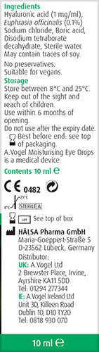 A.Vogel Moisturising Eye Drops with Euphrasia & Hyaluronic acid for dry and irritated eyes, 10ml image 3