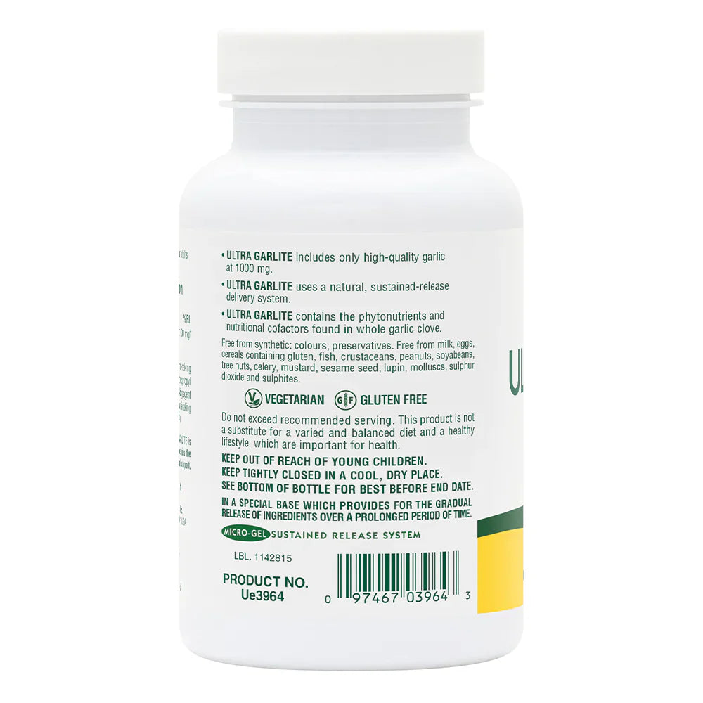 NaturesPlus Ultra Garlite® 1000 mg Sustained Release 90 Tablets image 1