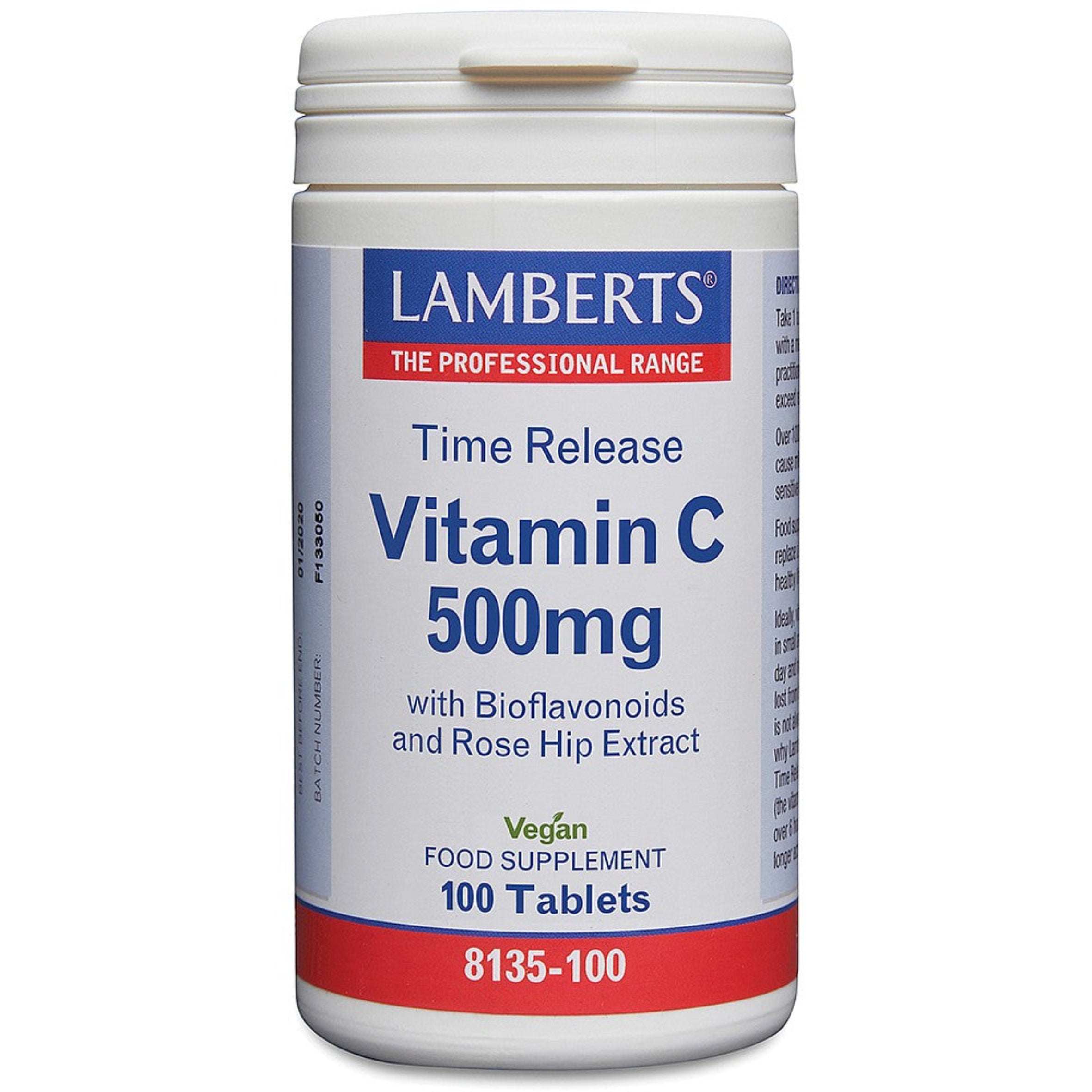 Lamberts Time Release Vitamin C 500mg Tablets image 0