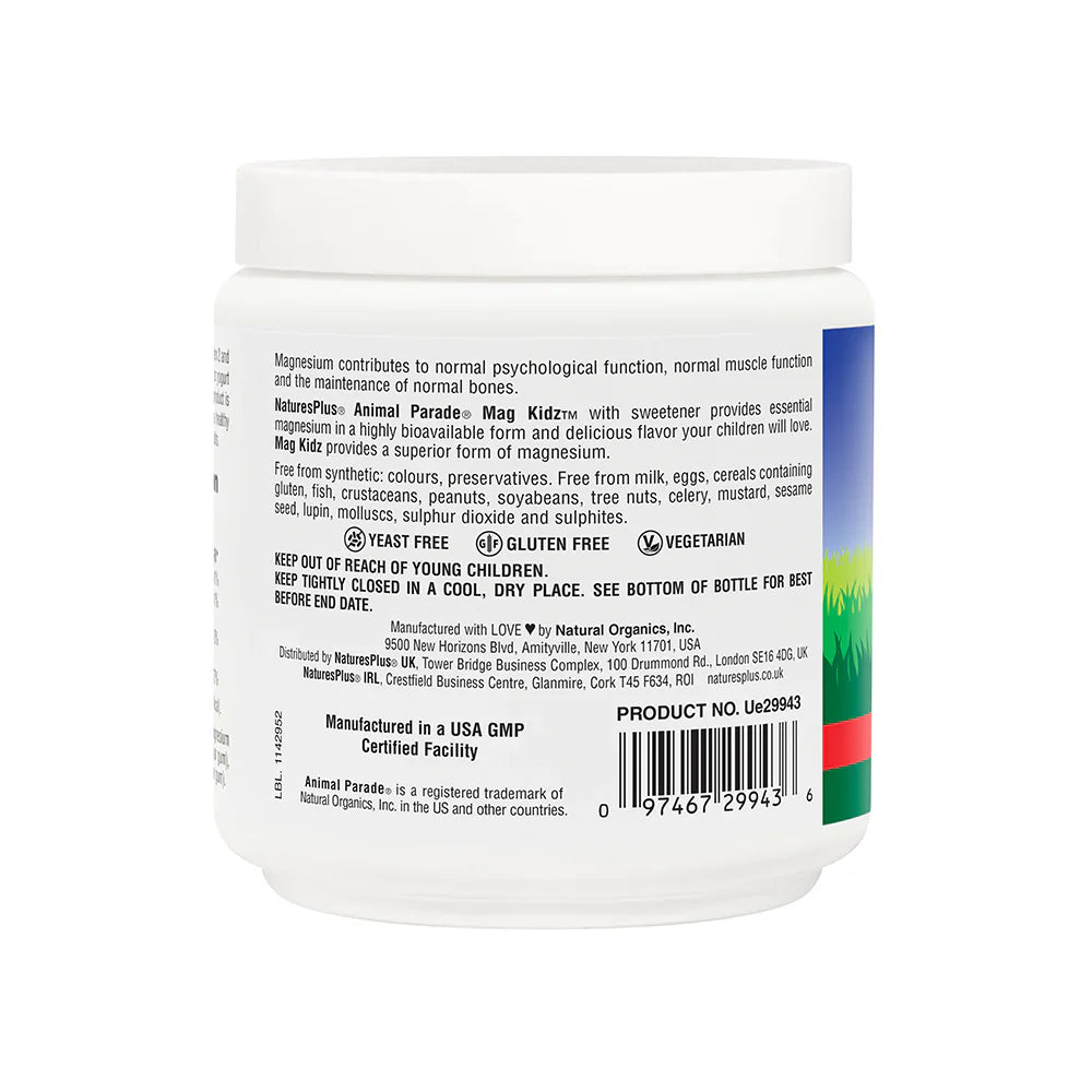 NaturesPlus Animal Parade® Sugar-Free MagKidz Magnesium Powder image 1