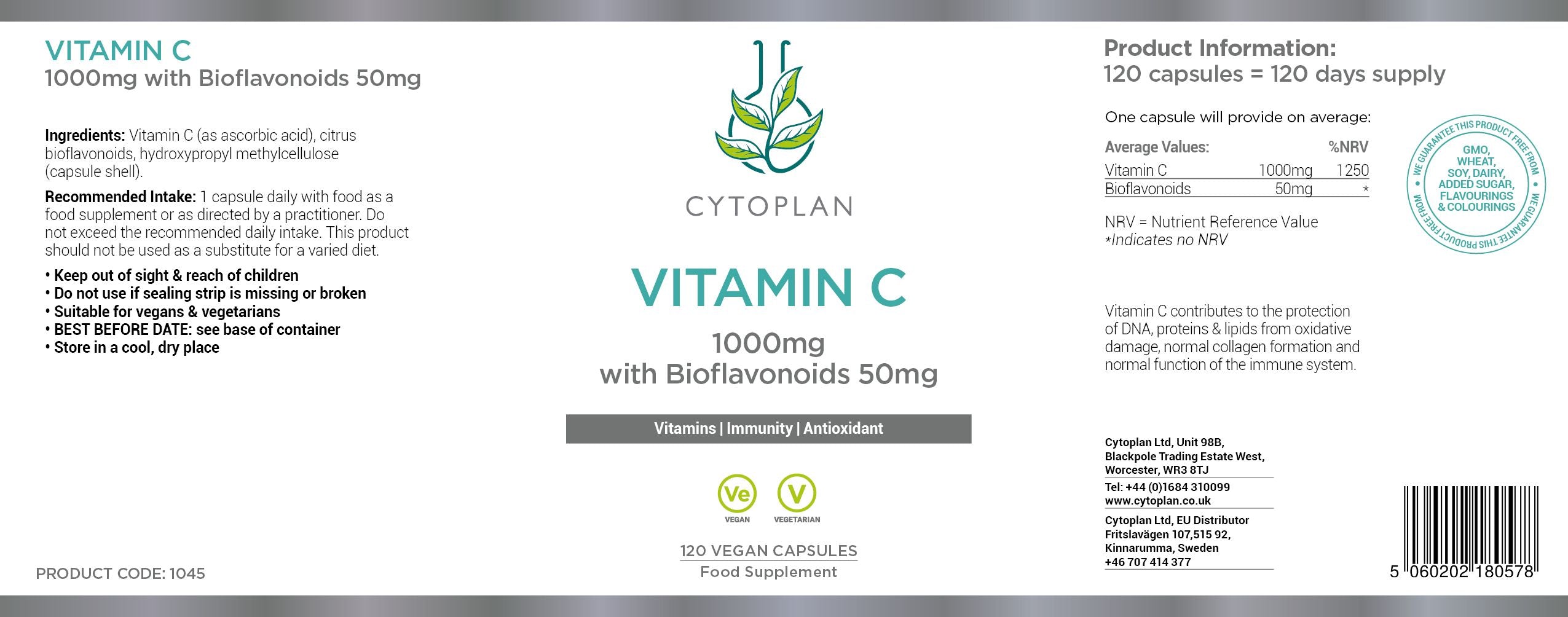 Cytoplan Vitamin C + Bioflavanoids 3