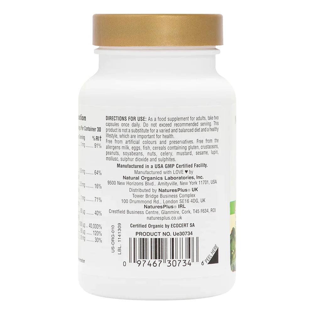 NaturesPlus Source of Life® Garden Vitamin B12 60 Capsules image 2