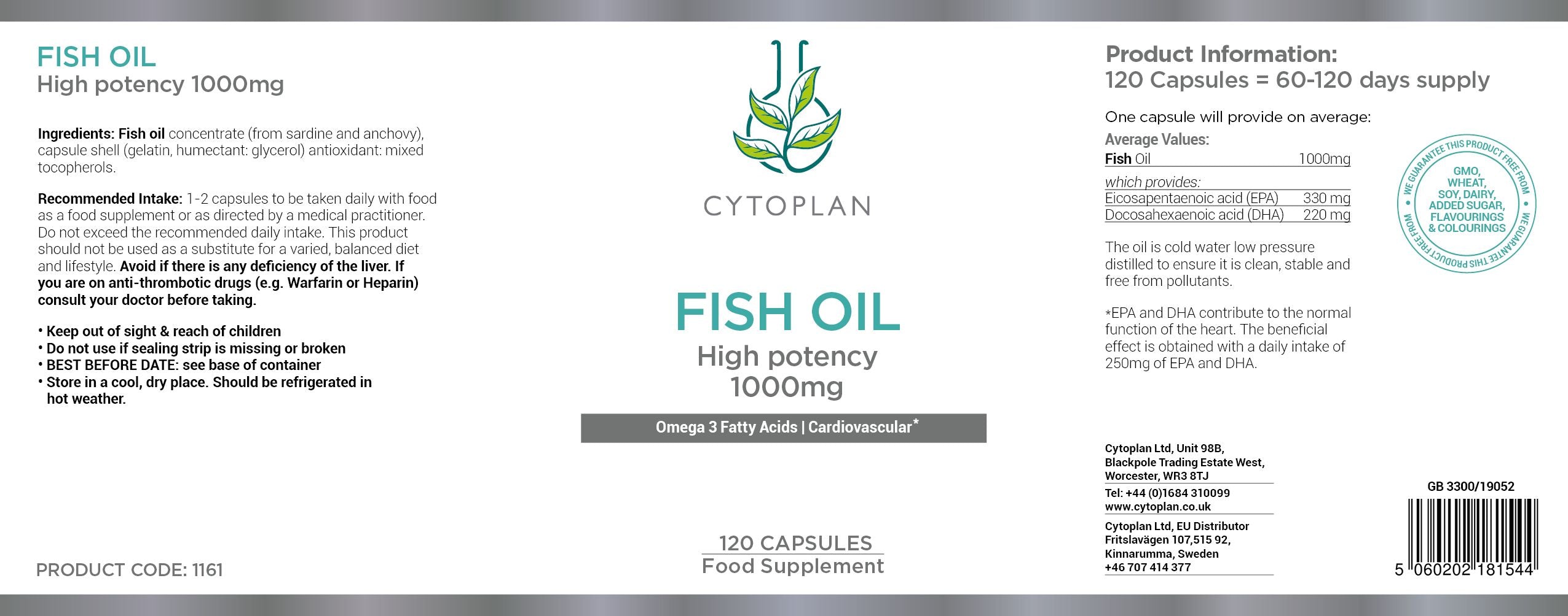 Cytoplan Fish Oil Capsules 3