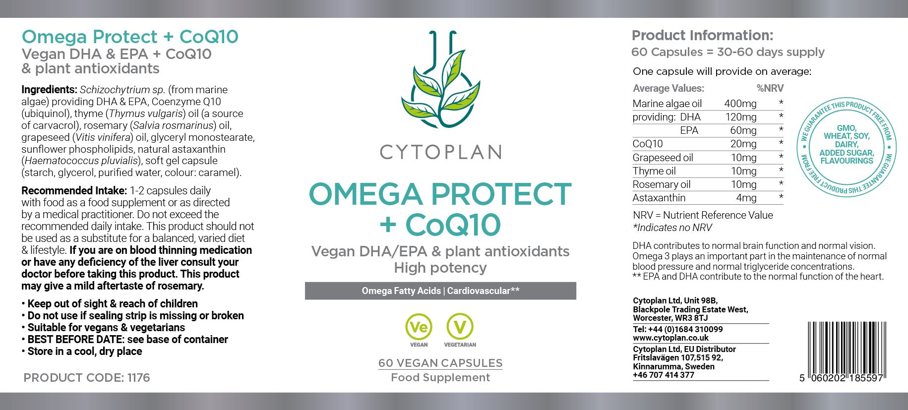 Cytoplan Omega Protect + CoQ10 3