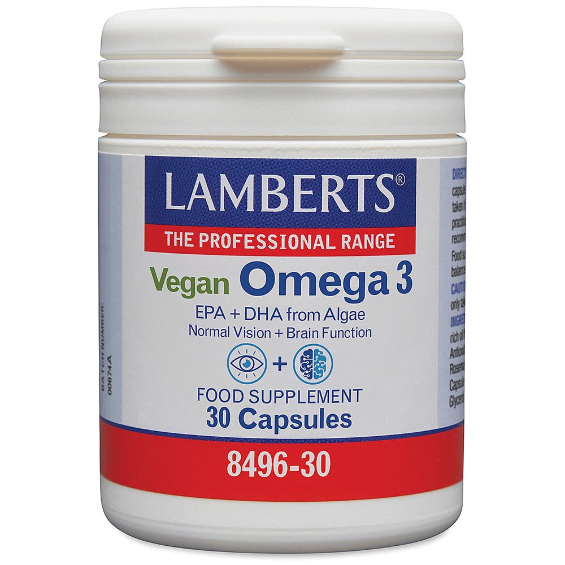Lamberts Vegan Omega 3 Capsules - 30 capsules image