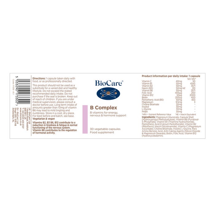 BioCare B Complex Capsules 4