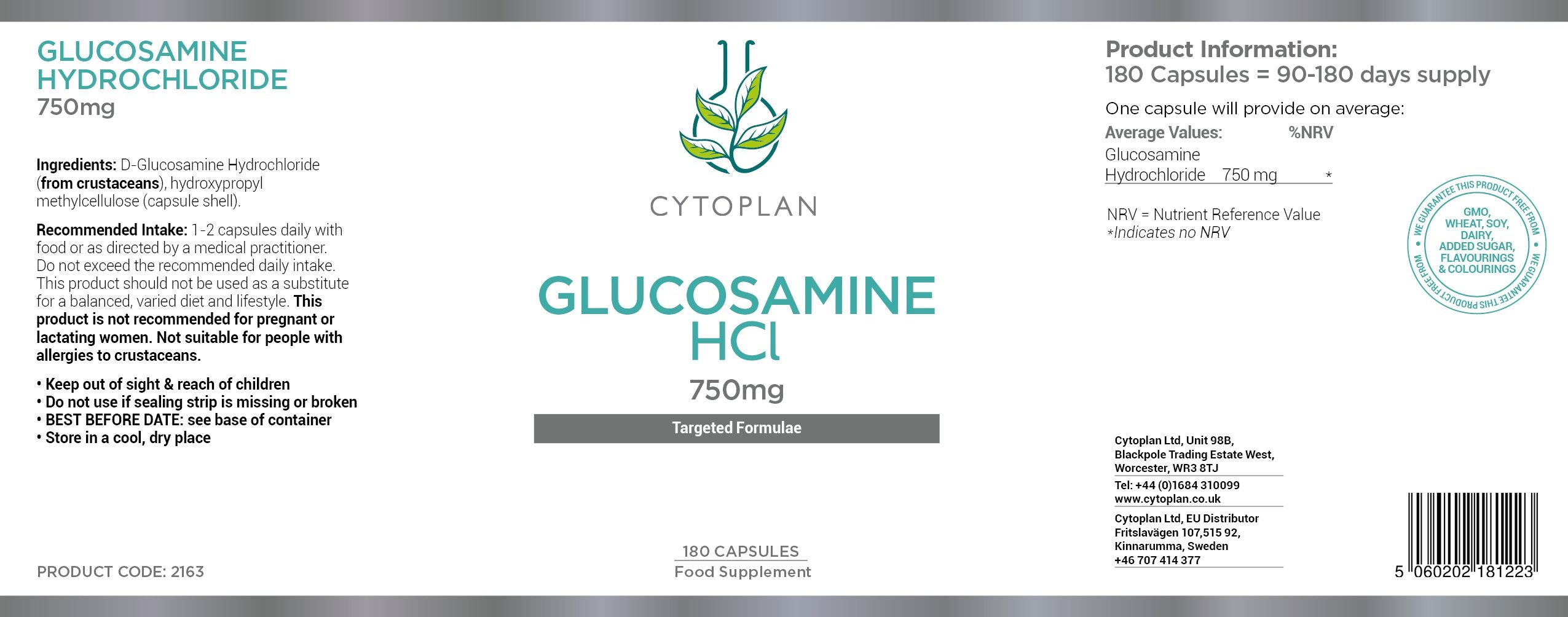 Cytoplan Glucosamine HCL 3