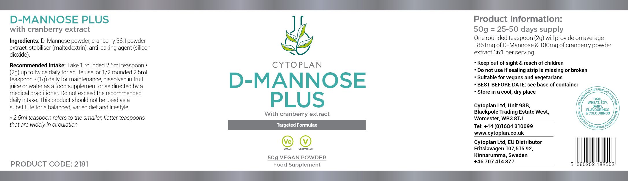 Cytoplan D-Mannose Plus 3