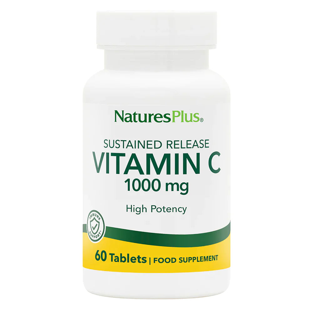 NaturesPlus Vitamin C 1000mg with Rose Hips Sustained Release 60 Tablets image 0