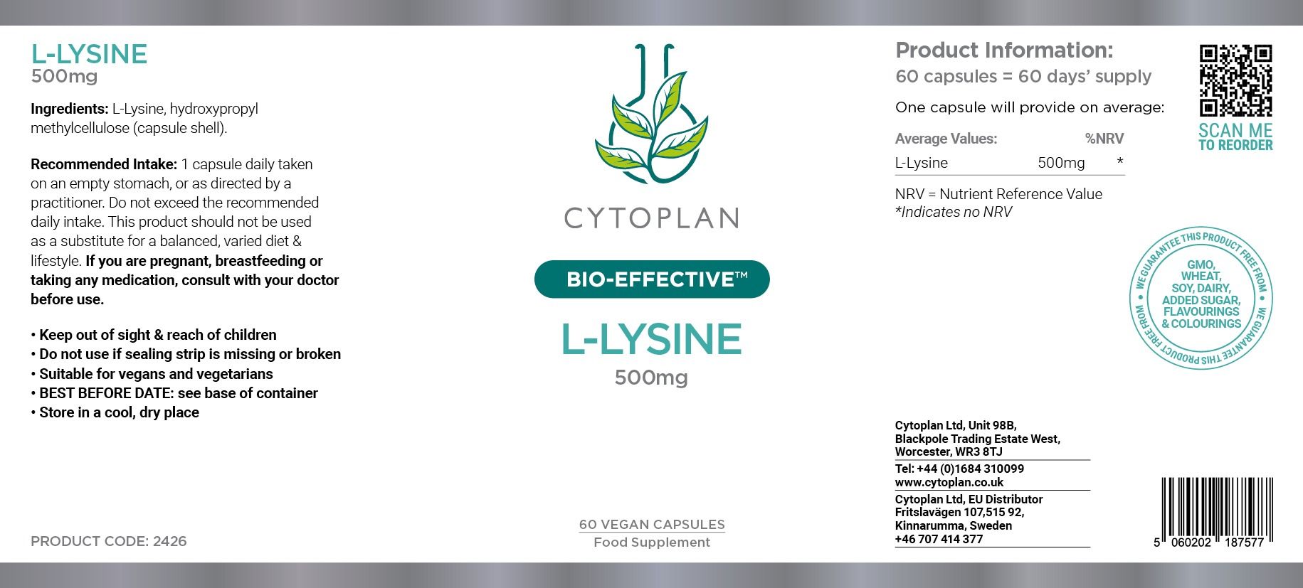 Cytoplan L-Lysine 3