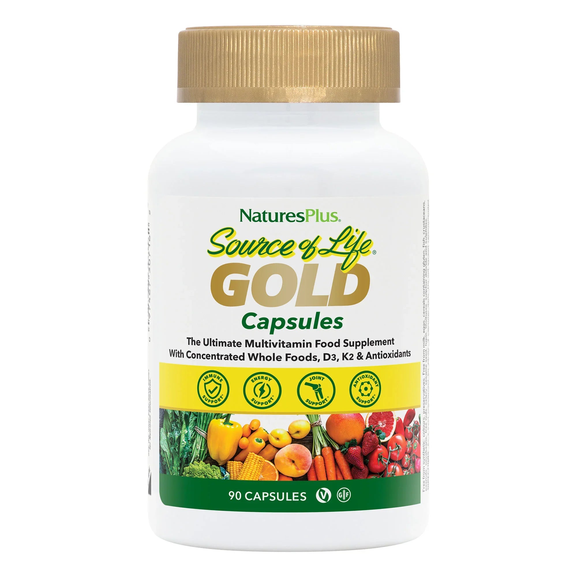 NaturesPlus Source of Life® GOLD Multivitamin 90 Capsules image 0