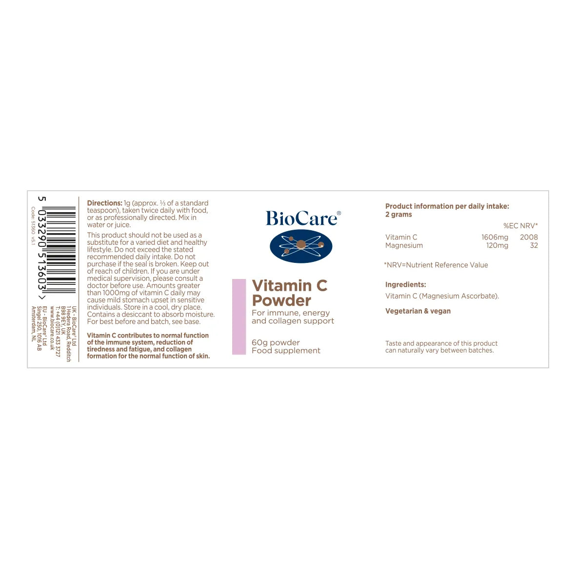 BioCare Vitamin C Powder image 1