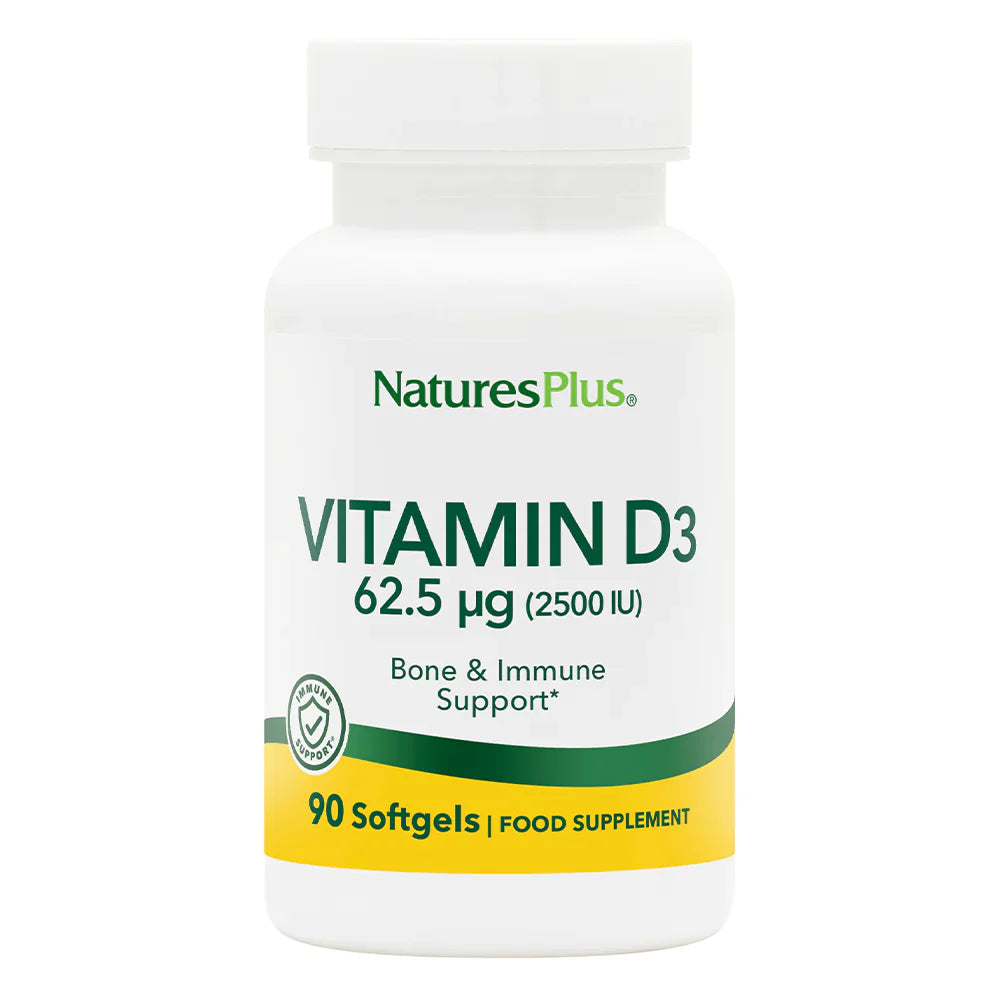 NaturesPlus Vitamin D3 2500 IU 90 Softgels image 0
