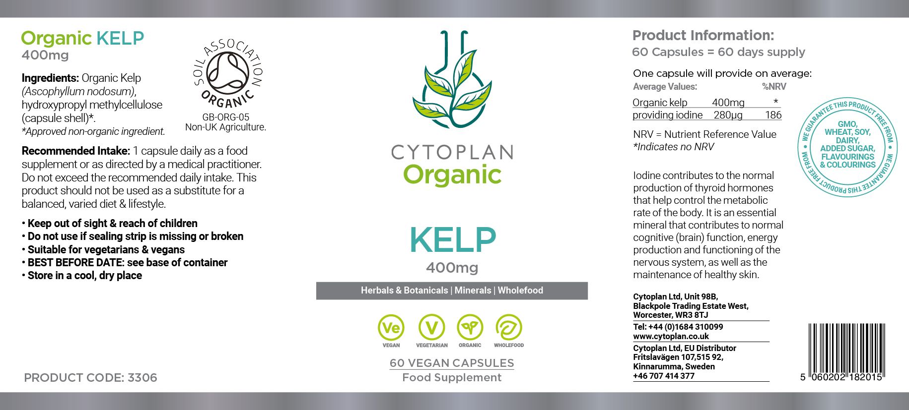 Cytoplan Organic Kelp Supplement 3