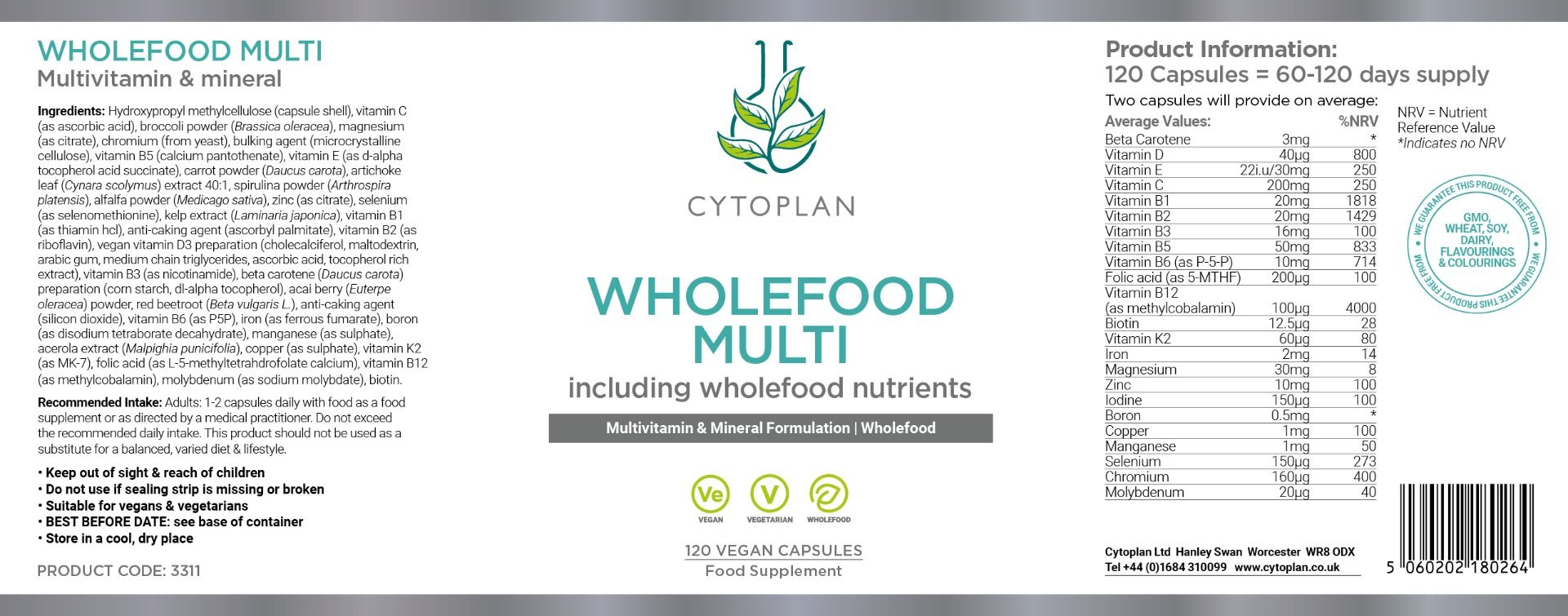 Cytoplan Wholefood Multi 3