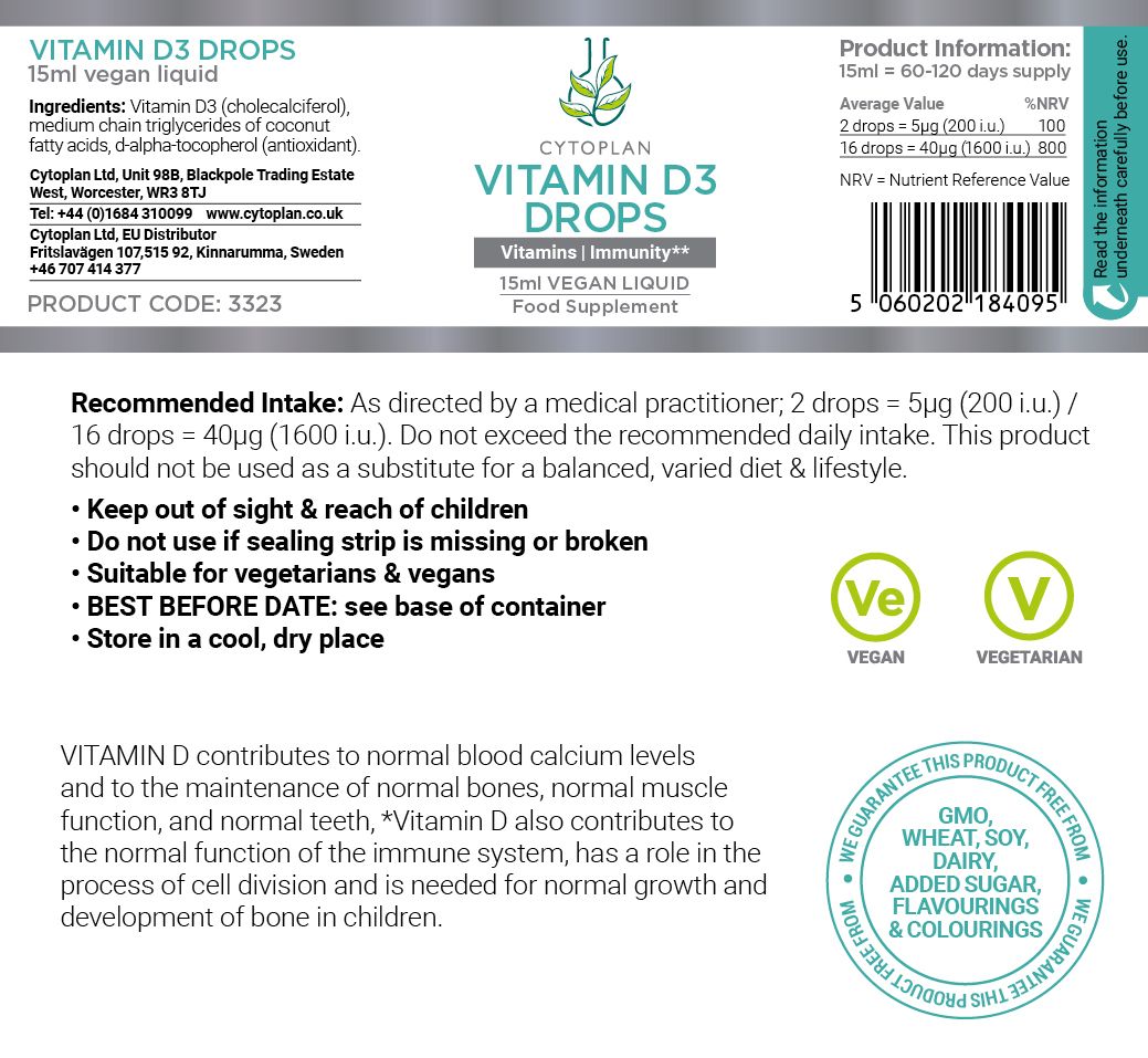 Cytoplan Vitamin D3 Drops