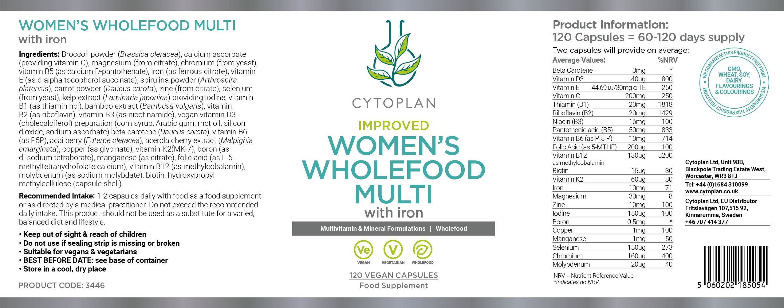 Cytoplan Women's Wholefood Multi 4
