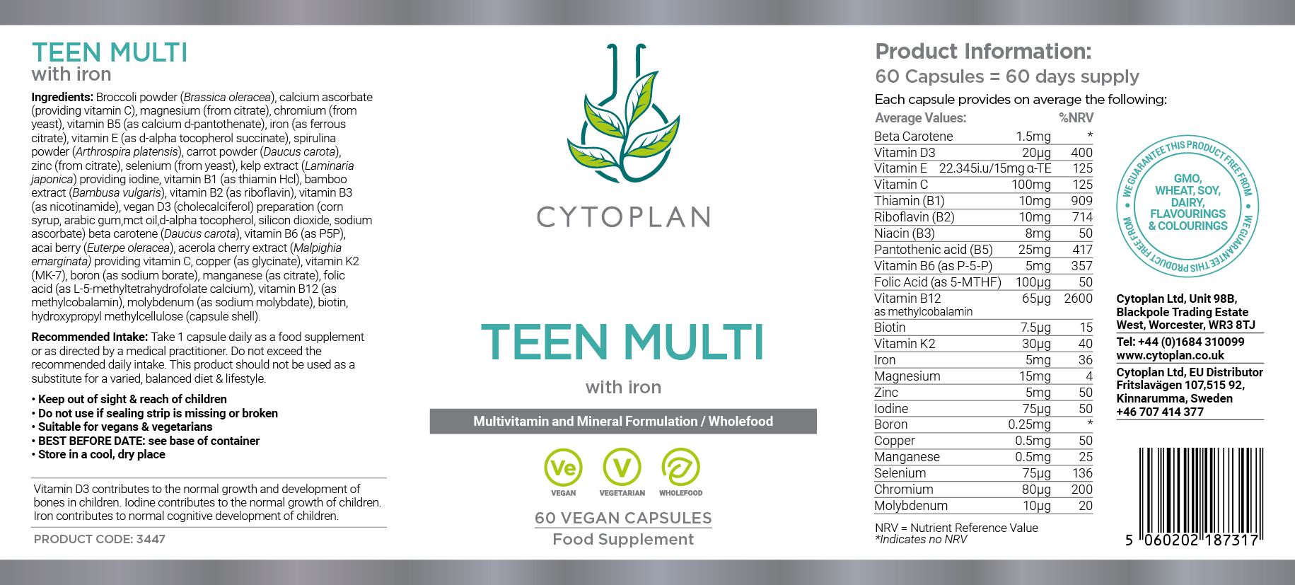 Cytoplan Teen Multi 3