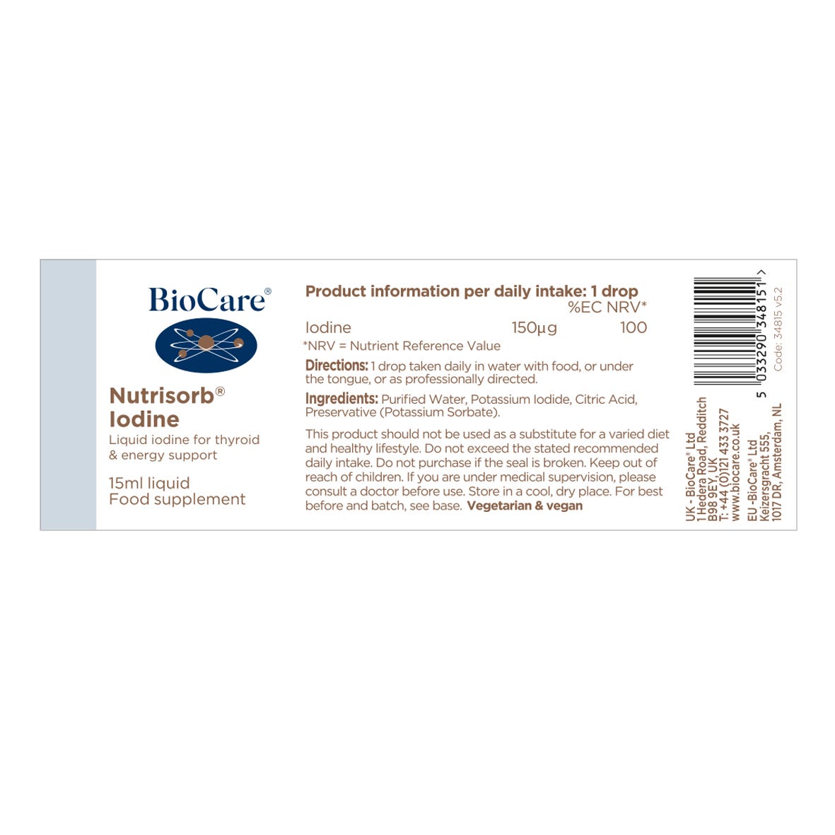 BioCare Nutrisorb® Iodine 15ml 3