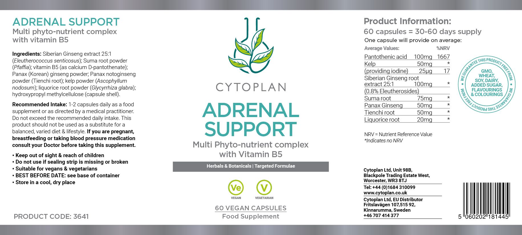 Cytoplan Adrenal Support 3