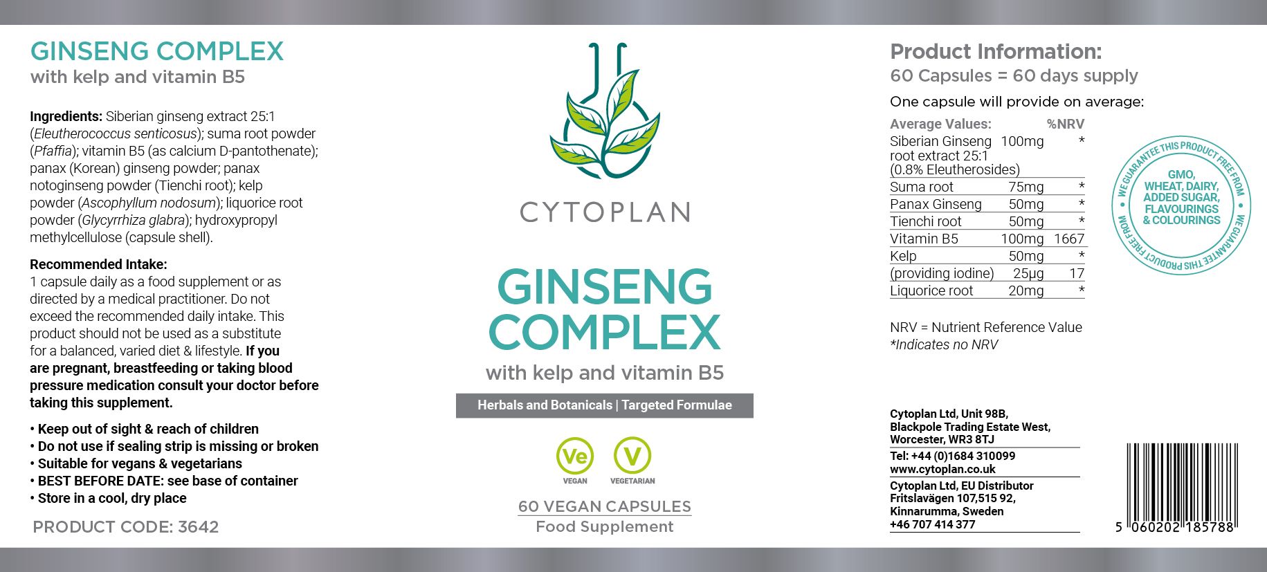 Cytoplan Ginseng Complex