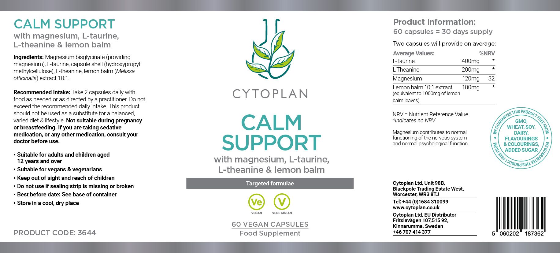 Cytoplan Calm Support 3