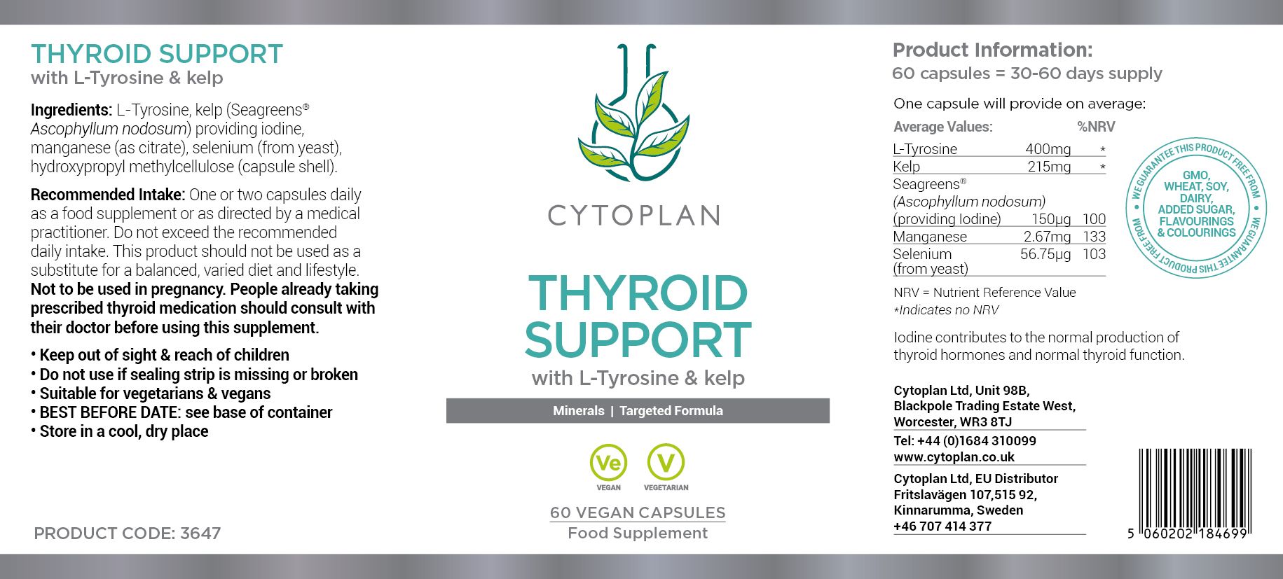 Cytoplan Thyroid Support 3