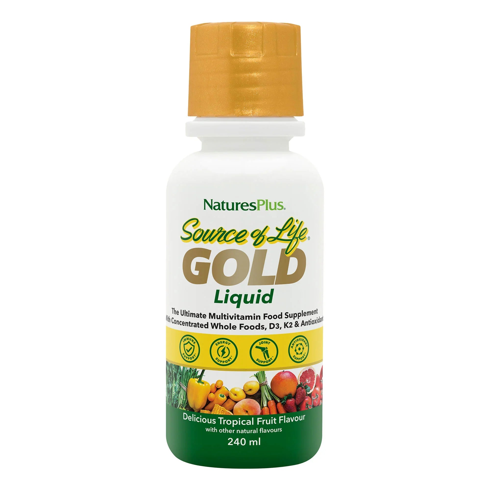 NaturesPlus Source of Life® GOLD Multivitamin Liquid 240ml image 0
