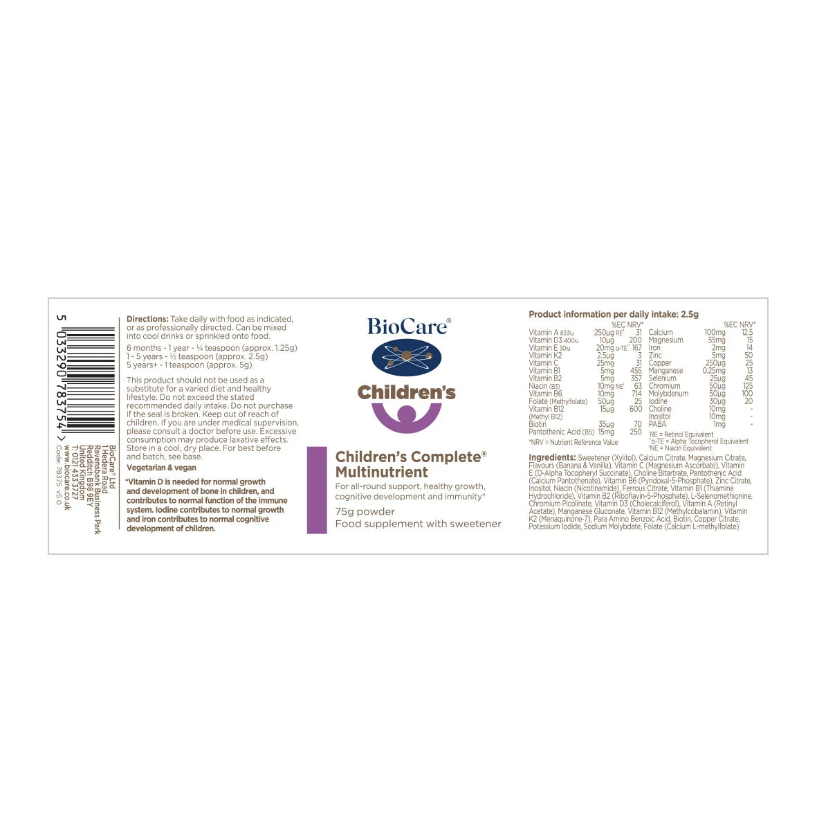 BioCare Children's Complete Multinutrient image 1