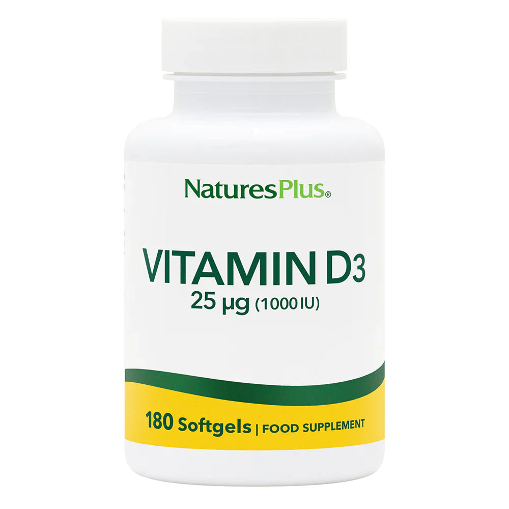 NaturesPlus Vitamin D3 1000 IU 180 Softgels image 0
