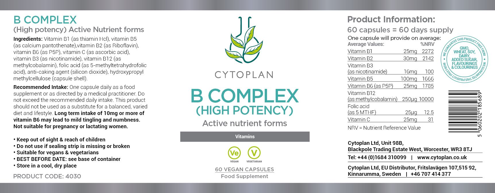 Cytoplan B Complex (High Potency) 3