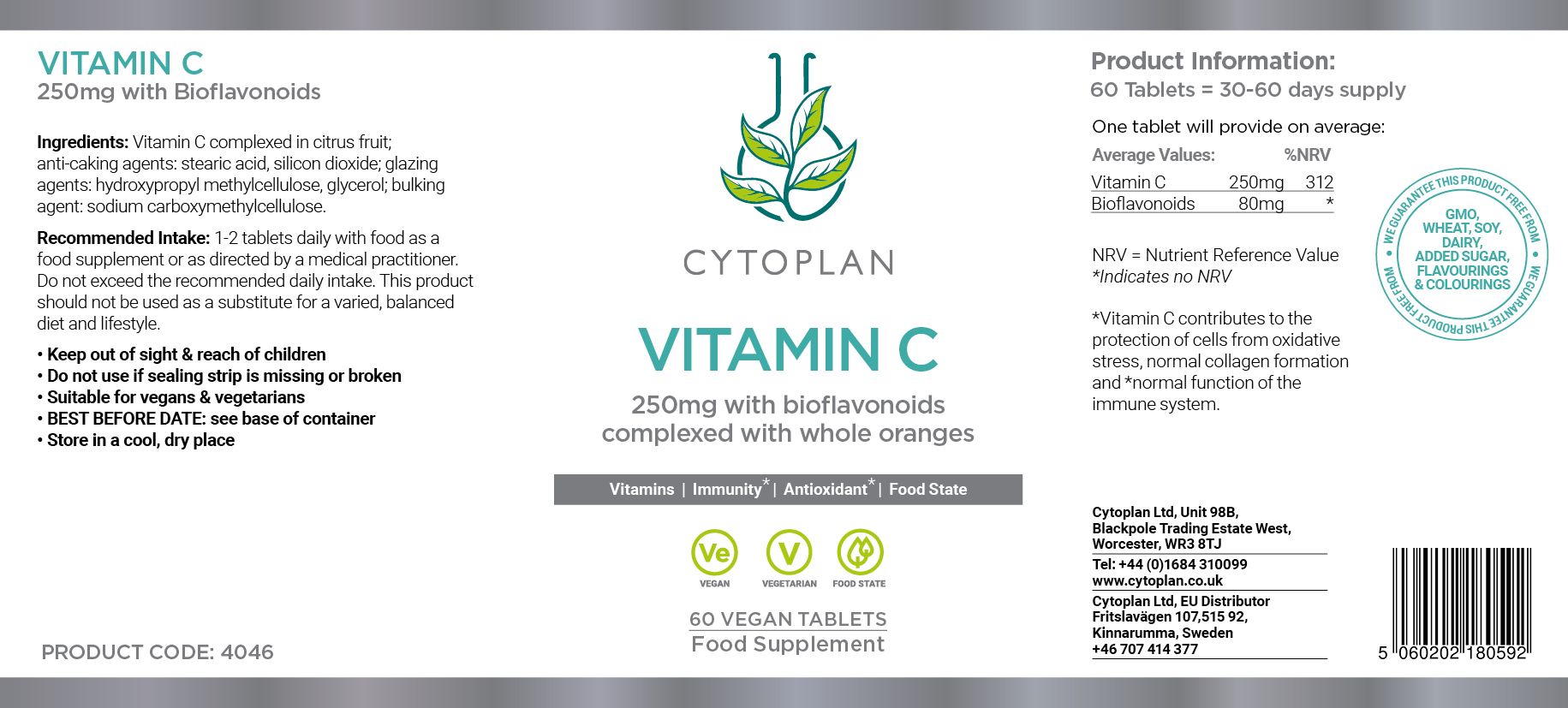 Cytoplan Vitamin C (Food State) 3