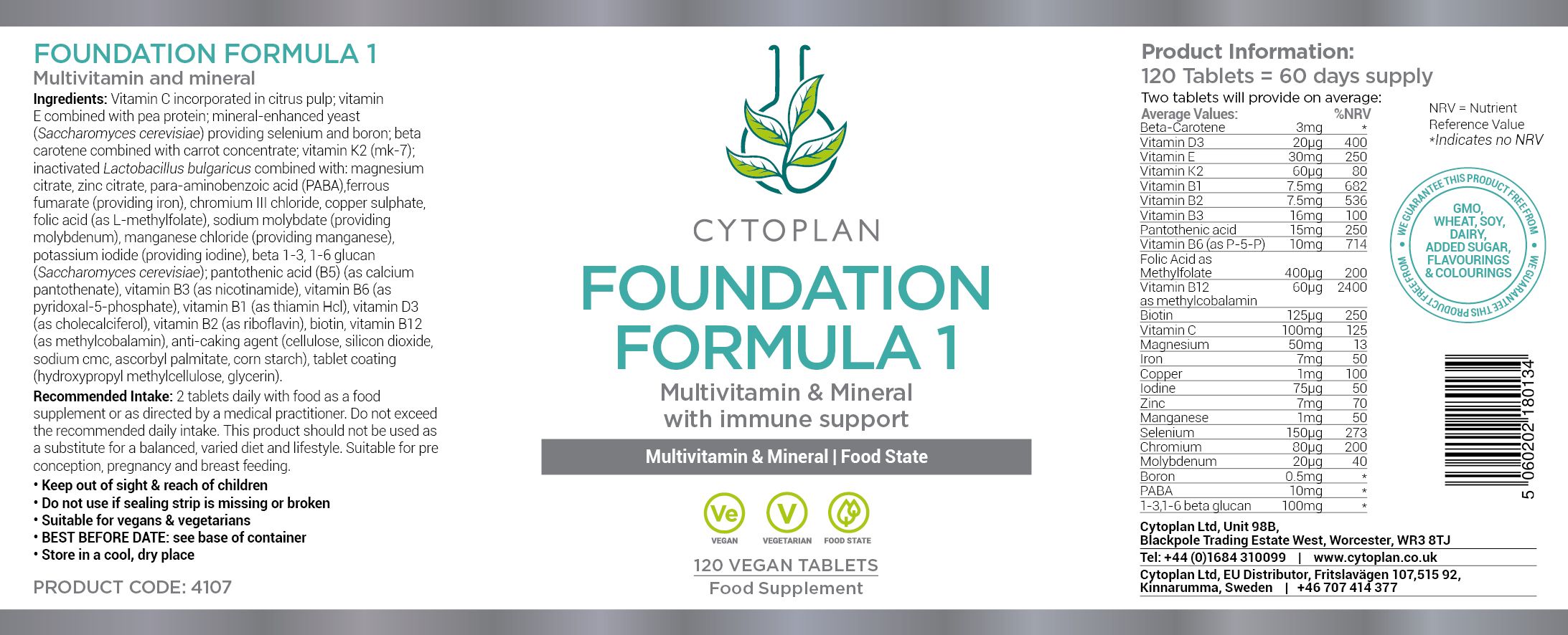 Cytoplan Foundation Formula 1 3