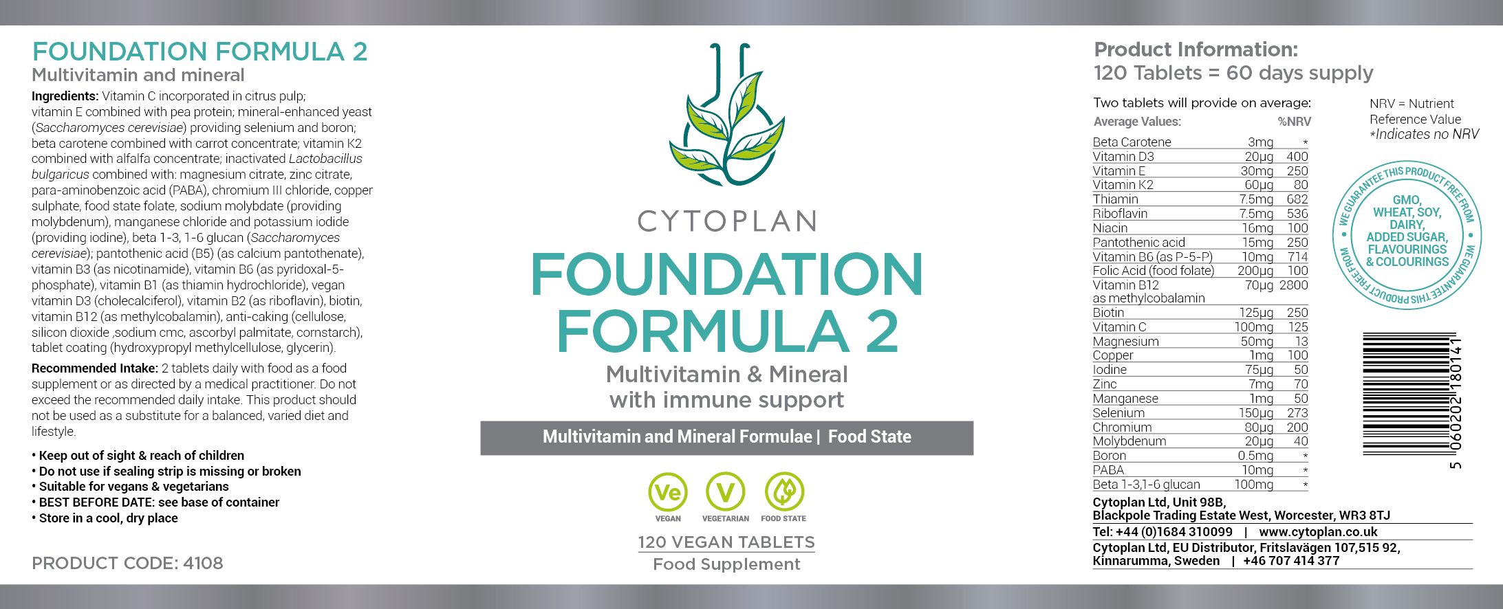Cytoplan Foundation Formula 2 3