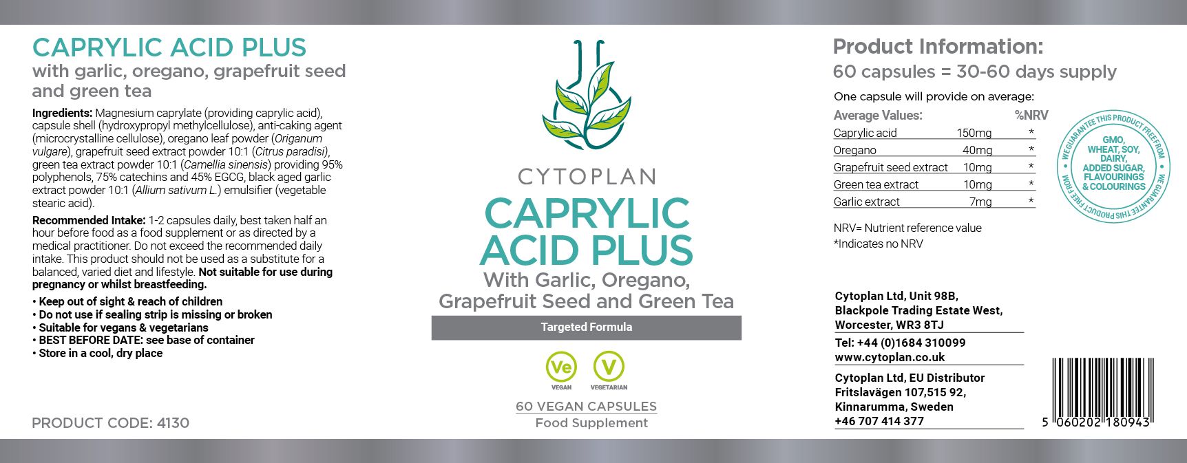 Cytoplan Caprylic Acid Plus 3