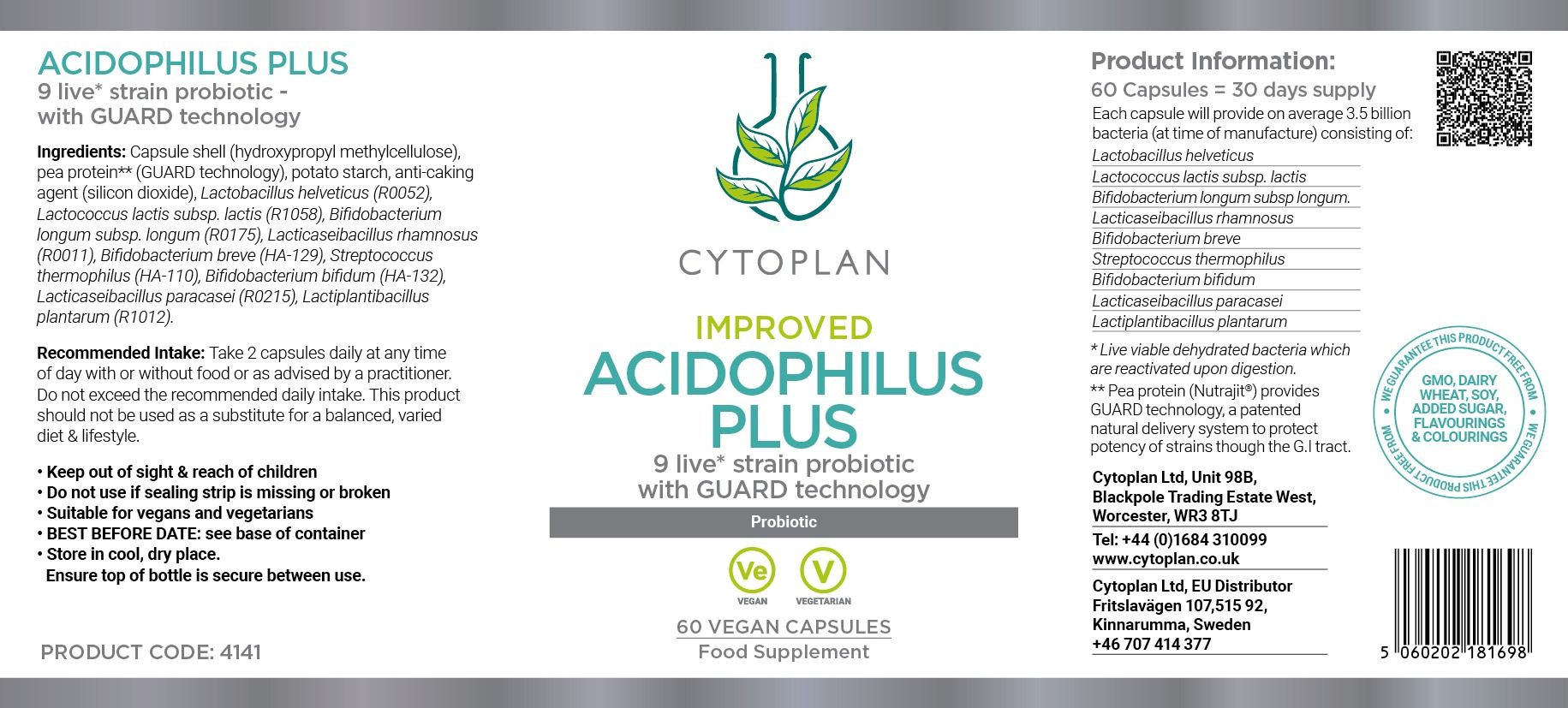 Cytoplan Acidophilus Plus 3