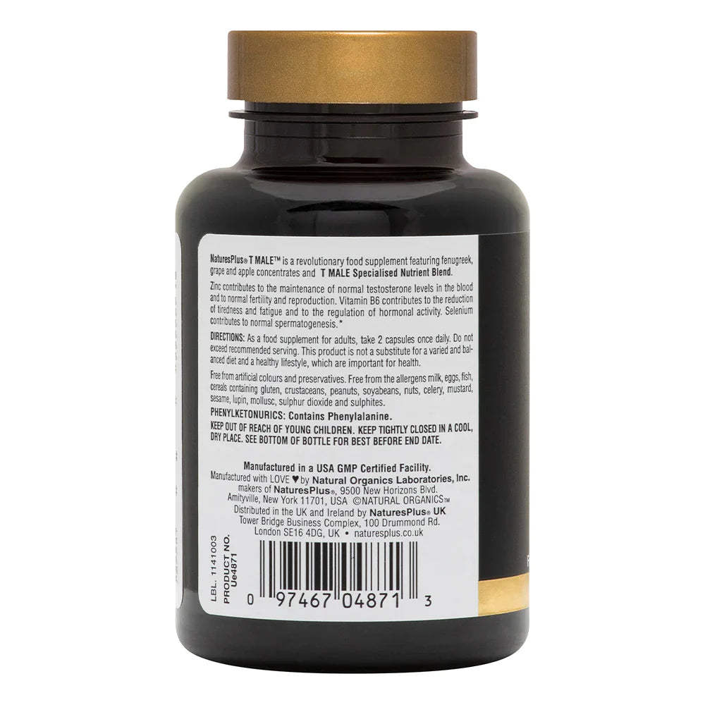 NaturesPlus T MALE® 60 Capsules image 2