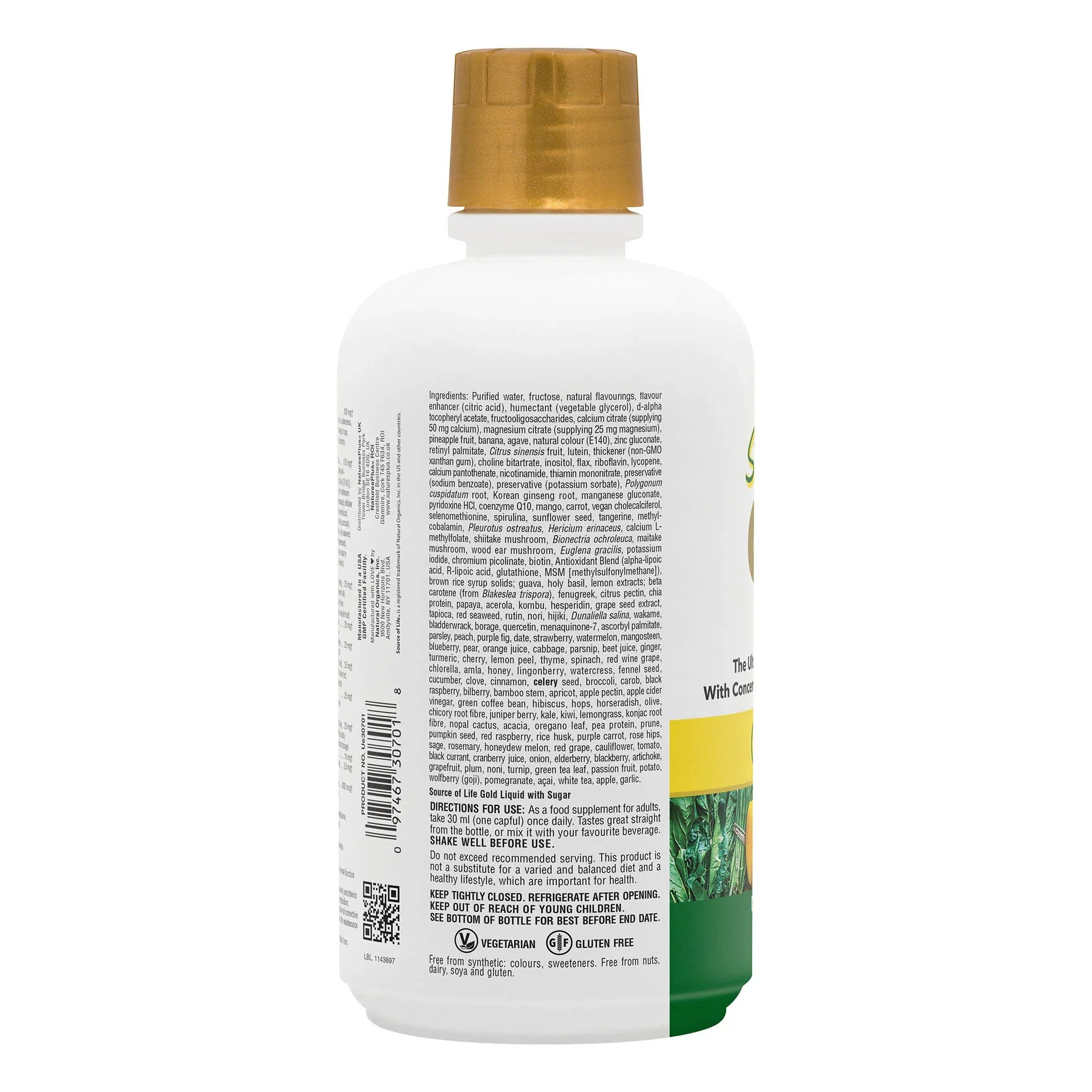 NaturesPlus Source of Life® GOLD Multivitamin Liquid 900ml image 1