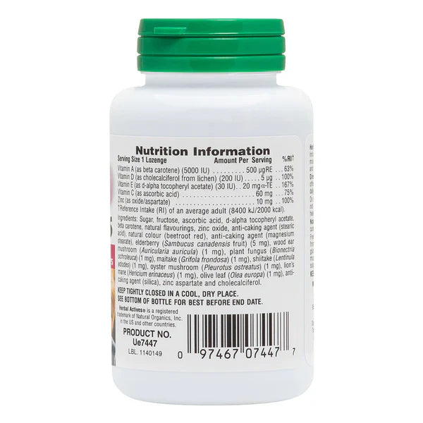 NaturesPlus Herbal Actives ImmunActin® Zinc 60 Lozenges image 1