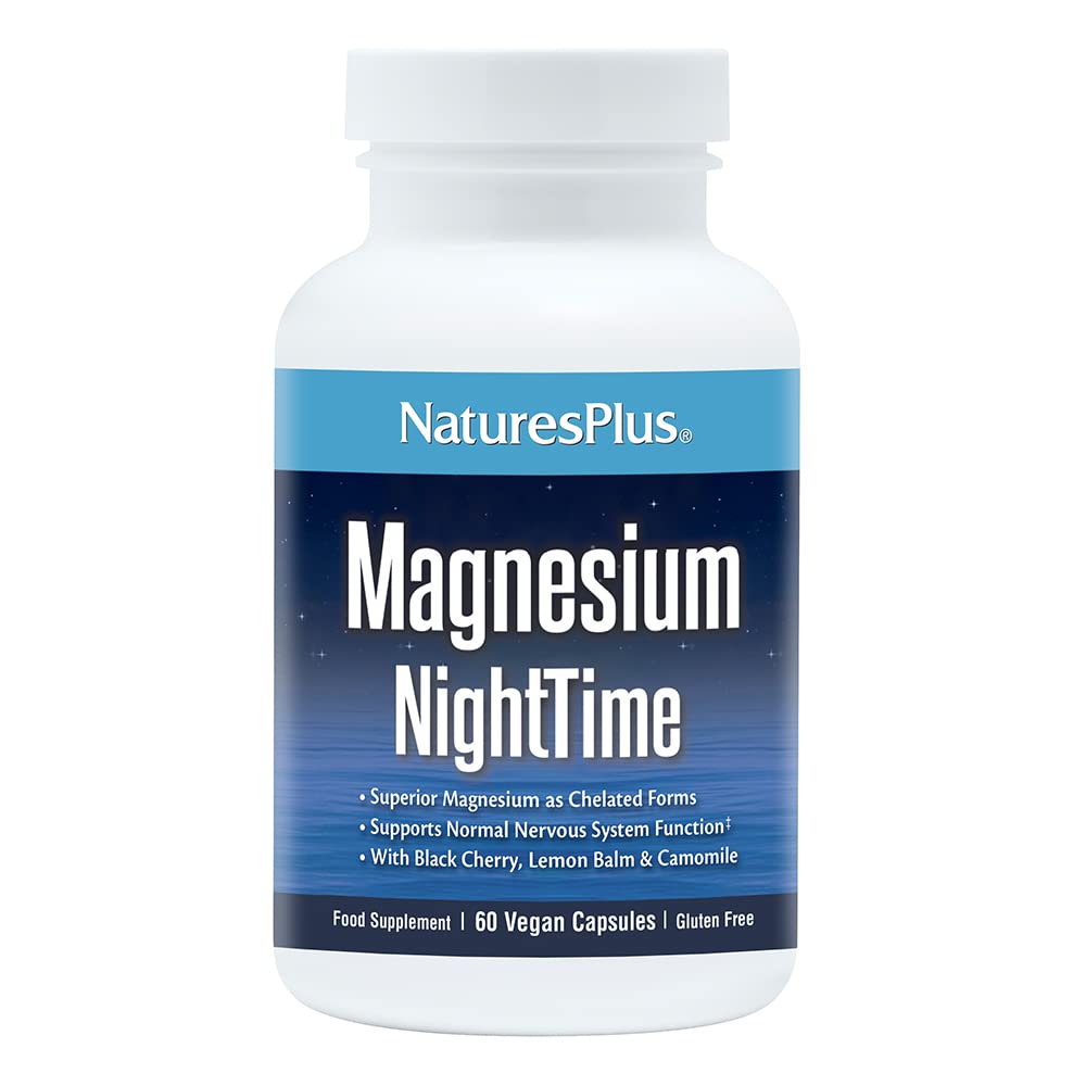 NaturesPlus Magnesium NightTime 60 Capsules