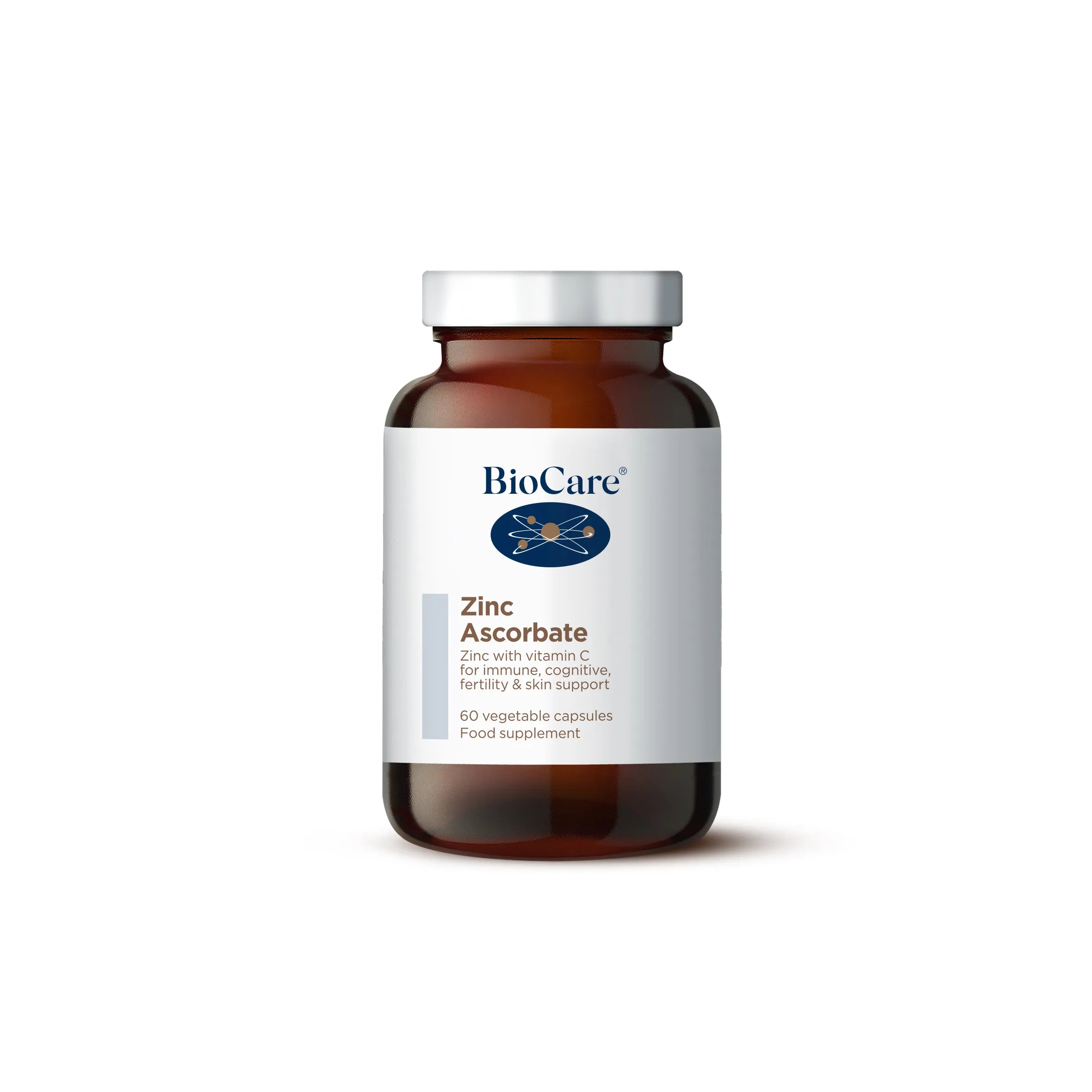 BioCare Zinc Ascorbate 60 Capsules image 0