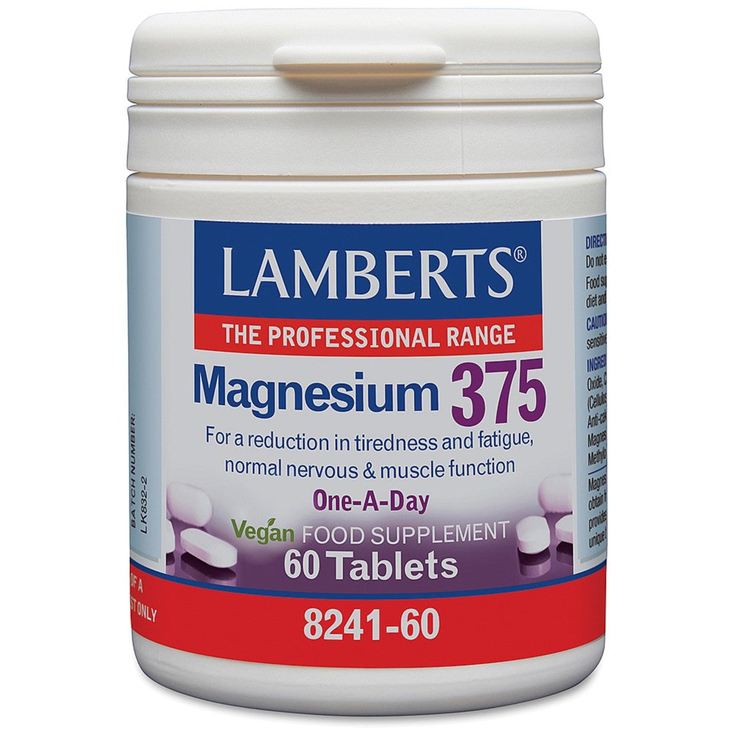 Lamberts Magnesium 375 Tablets - 60 Tablets image