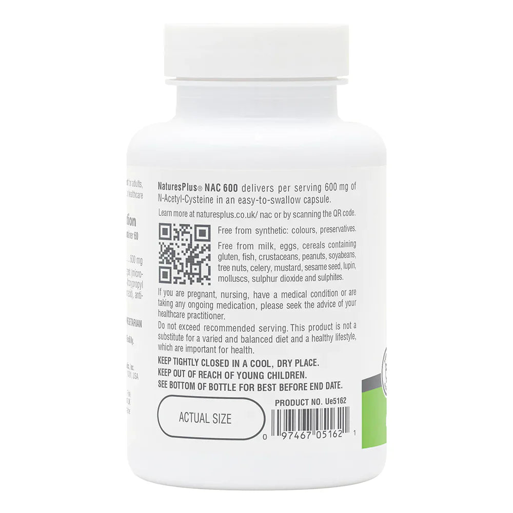 NaturesPlus PRO NAC 600mg 60 Capsules image 2