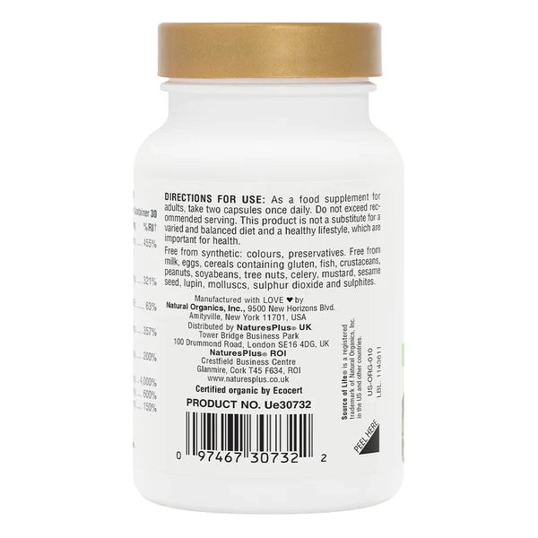 NaturesPlus Source of Life® Garden B Complex 60 Capsules image 2