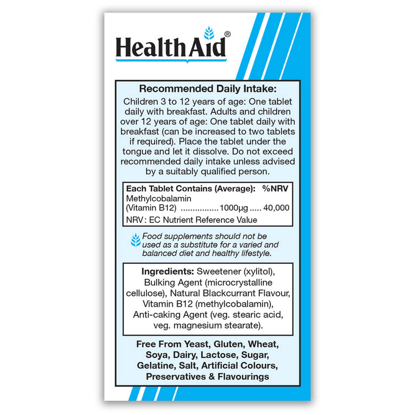 HealthAid Methylcobalamin Metcobin 1000mcg 3
