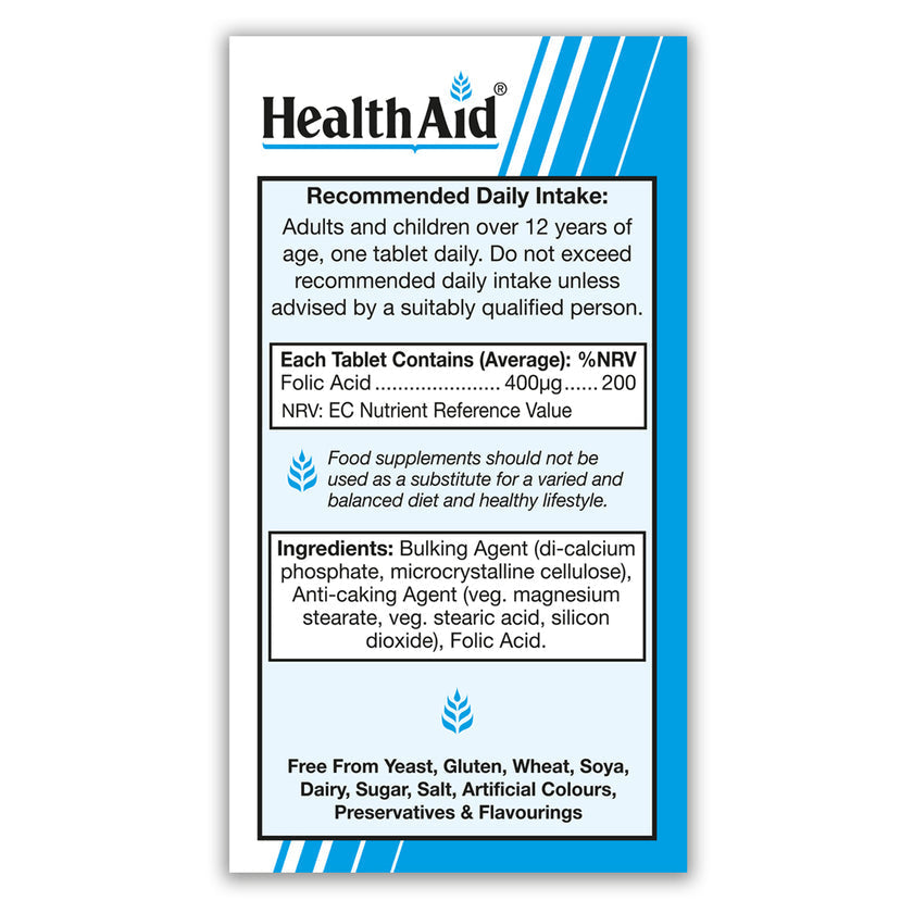 HealthAid Folic Acid 400µg Tablets 3