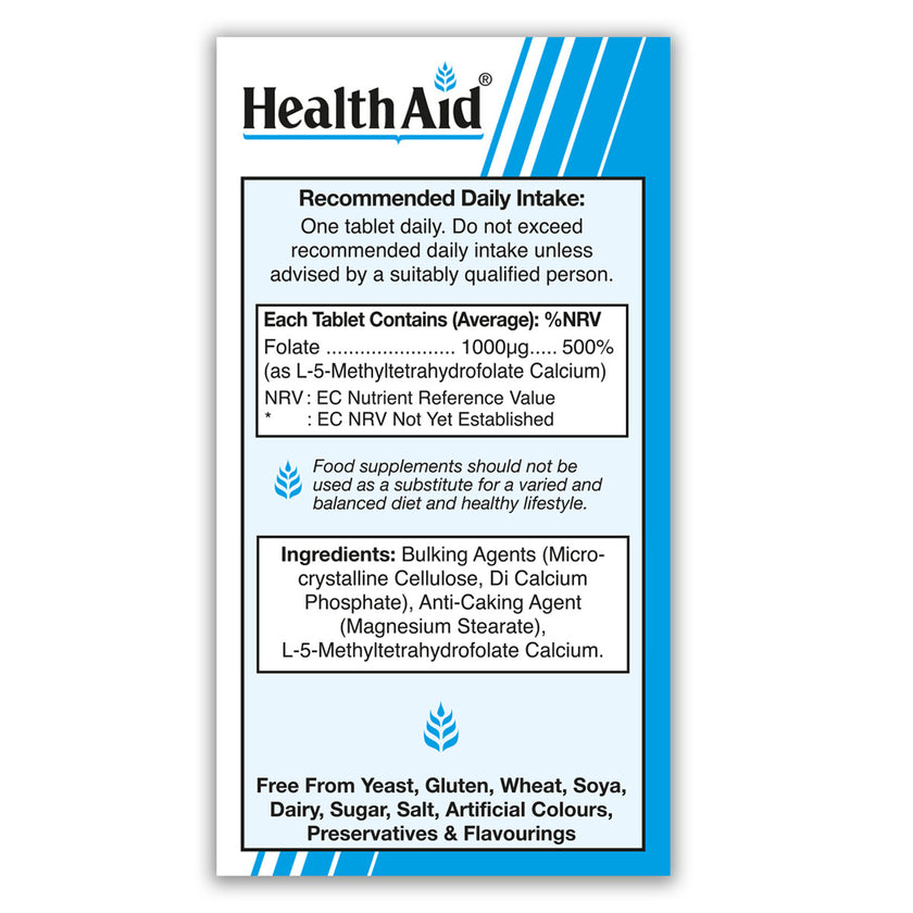HealthAid Bio-Folate 1000ug Tablets 3