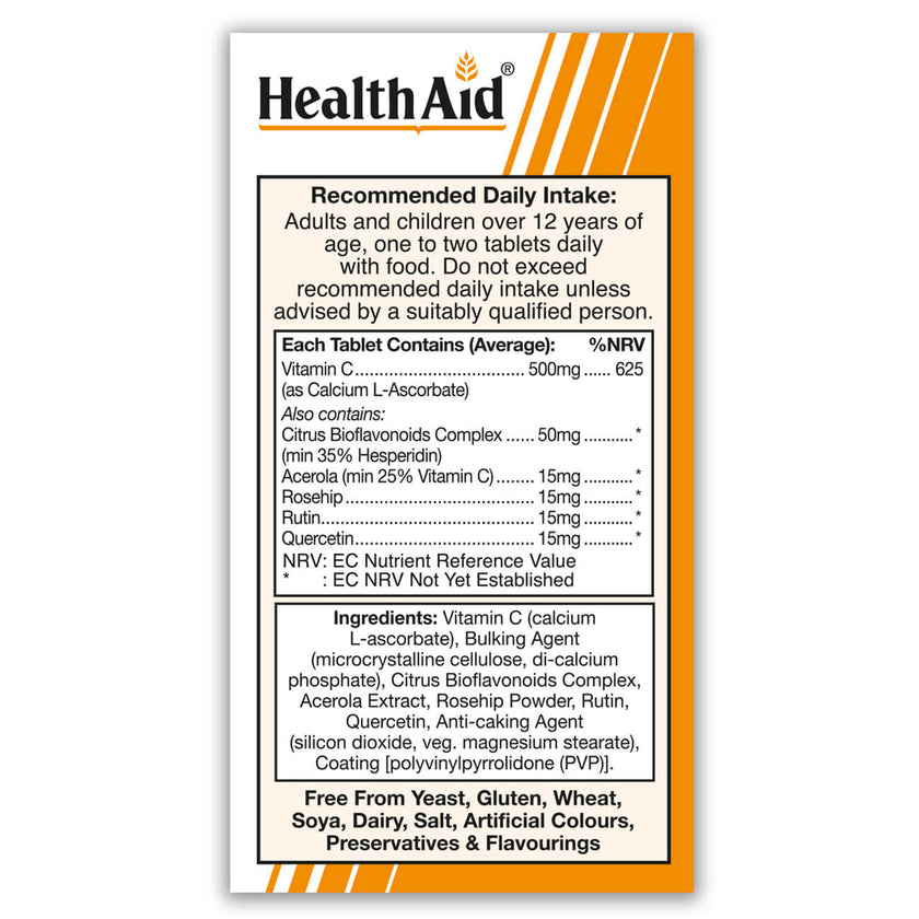 HealthAid Esterified Vitamin C 500mg Tablets 3