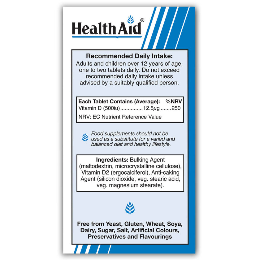 HealthAid Vitamin D 500iu Tablets 3