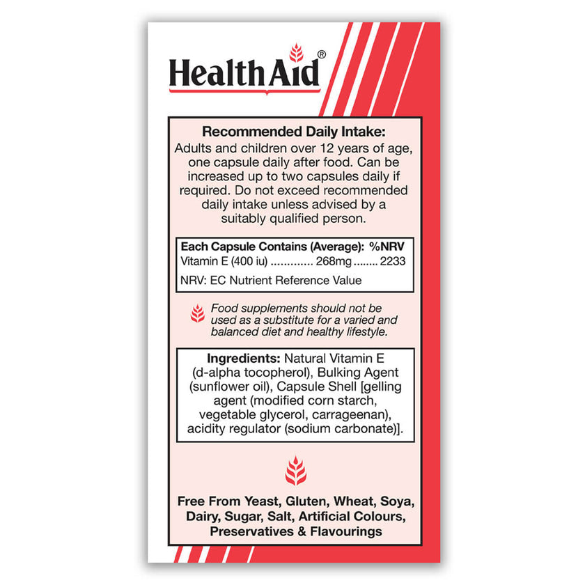 HealthAid Vitamin E 400iu Vegicaps 3